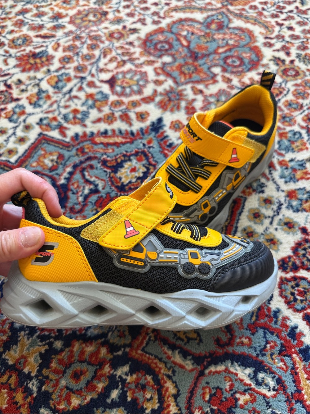 Sketchers boys construction light up shoes